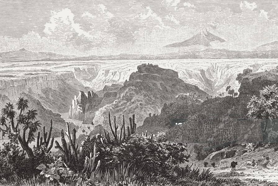 Barranca mit Pic Orizaba