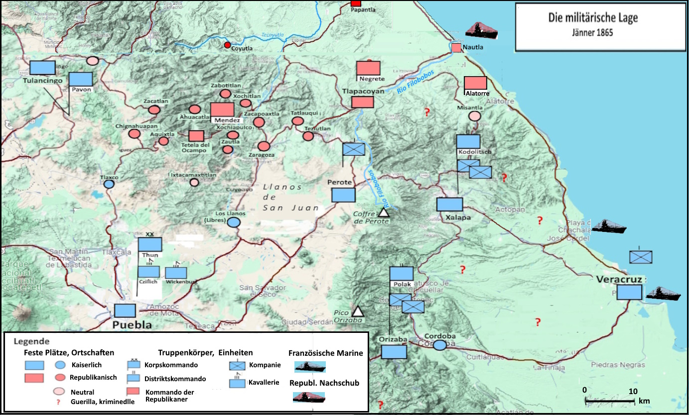 Militärische Lage Jänner 1865
